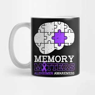 Memory Matters  Alzheimer Awareness Ribbon Mug